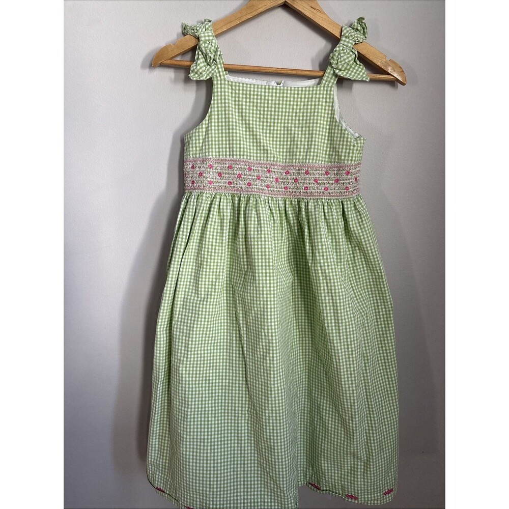 Vintage 2012 Gymboree “Easter Celebrations Smocked Gingham Dress Retro Prep s12
